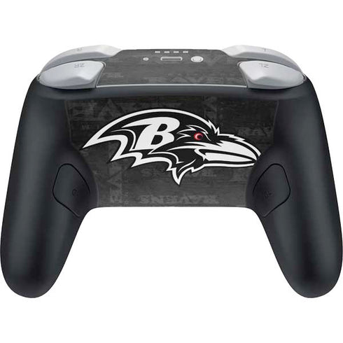 NFL Baltimore Ravens Black & White Nintendo Switch 2 (2025) Pro Controller Skin
