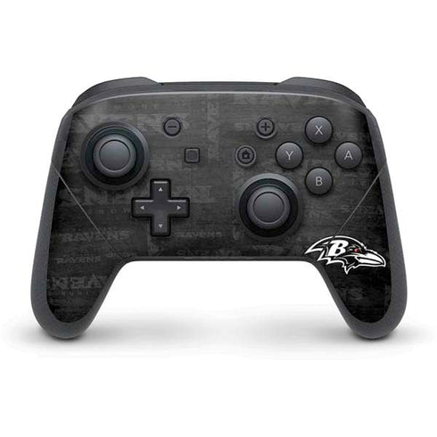 NFL Baltimore Ravens Black & White Nintendo Skins