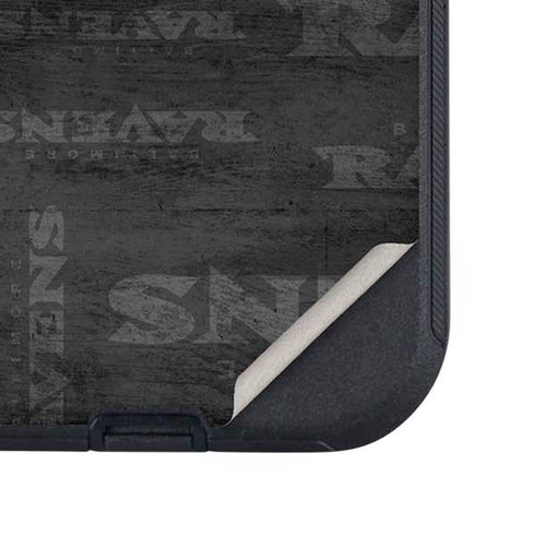 NFL Baltimore Ravens Black & White Otterbox Defender iPhone Skin