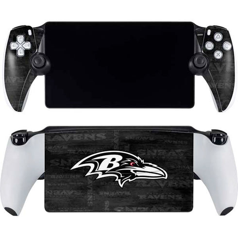 NFL Baltimore Ravens Black & White PlayStation Portal Remote Player Skin
