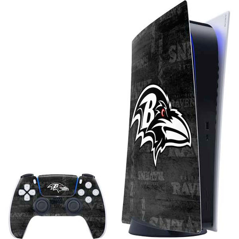NFL Baltimore Ravens Black & White PlayStation PS5 Skins