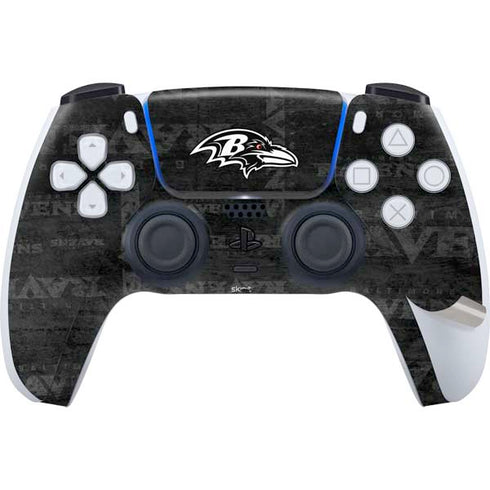 NFL Baltimore Ravens Black & White PS5 Pro Bundle Skin