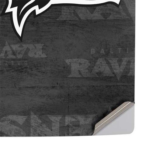 NFL Baltimore Ravens Black & White PS5 Pro Console Skin