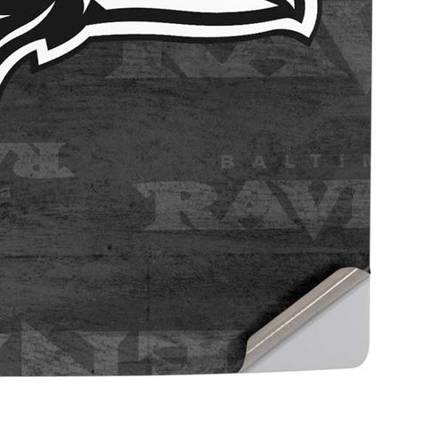 NFL Baltimore Ravens Black & White PS5 Pro Disk Console Skin