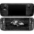 NFL Baltimore Ravens Black & White Steam Deck Handheld Gaming Computer Skin