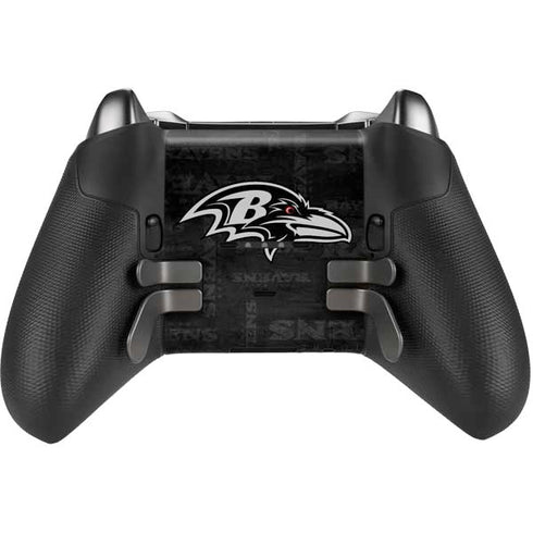 NFL Baltimore Ravens Black & White Xbox Elite Wireless Controller Series 2 Skin