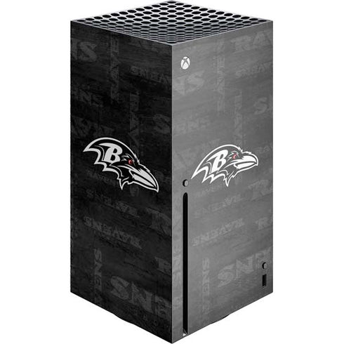 NFL Baltimore Ravens Black & White Xbox Series X Skins