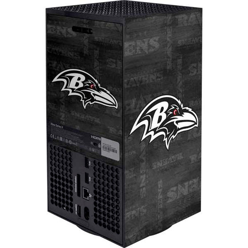 NFL Baltimore Ravens Black & White XBox Series X Digital Edition Bundle Skin