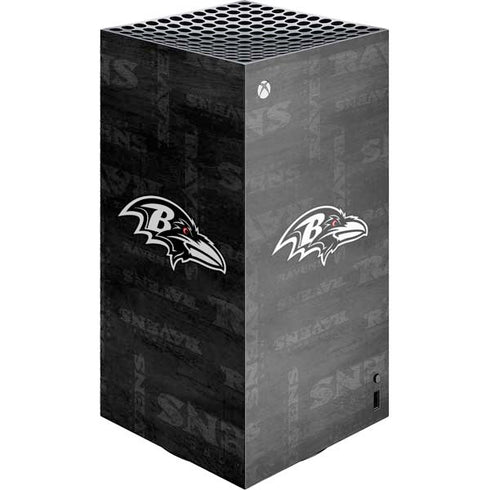 NFL Baltimore Ravens Black & White Xbox Series X Skins