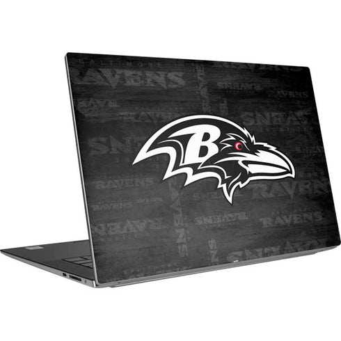 NFL Baltimore Ravens Black & White Dell XPS Skin