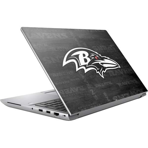 NFL Baltimore Ravens Black & White HP ZBook Fury 16 G10 Skin