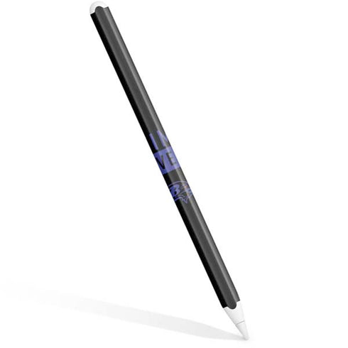 NFL Baltimore Ravens Black Performance Series Apple Pencil (2nd Gen 2019) Skin