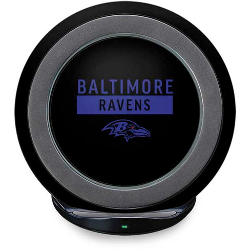 NFL Baltimore Ravens Black Performance Series Fast Charge Wireless Charging Stand Skin
