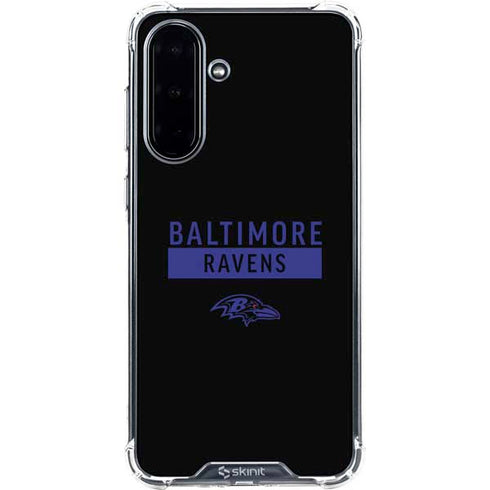 NFL Baltimore Ravens Black Performance Series Galaxy A36 5G Clear Case