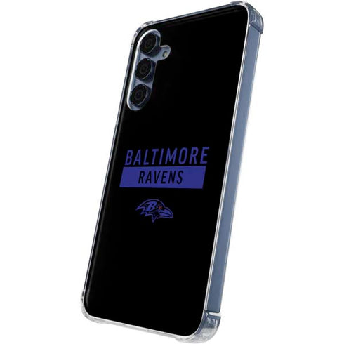 NFL Baltimore Ravens Black Performance Series Galaxy A55 5G Clear Case