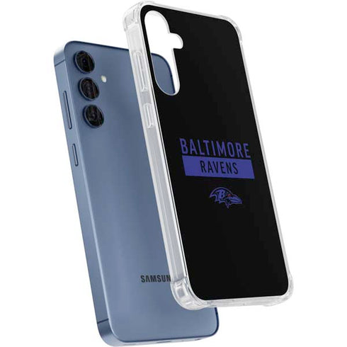 NFL Baltimore Ravens Black Performance Series Galaxy A55 5G Clear Case