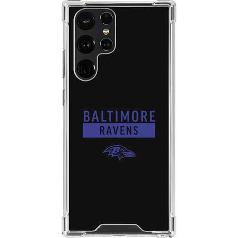 NFL Baltimore Ravens Black Performance Series Galaxy S23 Ultra Clear Case