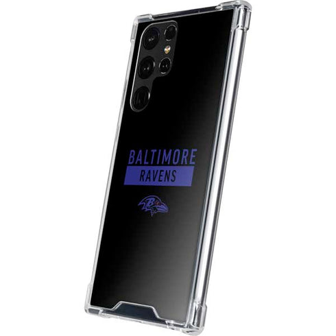 NFL Baltimore Ravens Black Performance Series Galaxy S23 Ultra Clear Case