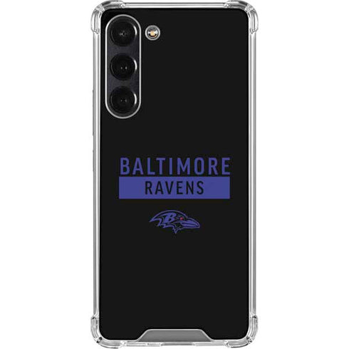 NFL Baltimore Ravens Black Performance Series Galaxy S24 FE Clear Case