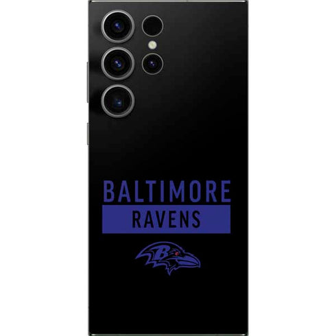 NFL Baltimore Ravens Black Performance Series Galaxy S25 Ultra Skin