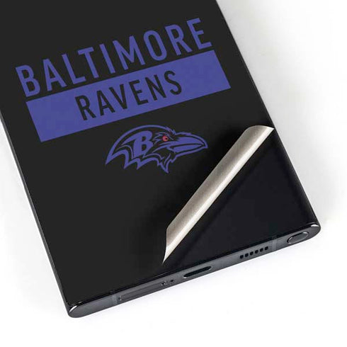 NFL Baltimore Ravens Black Performance Series Galaxy S25 Ultra Skin