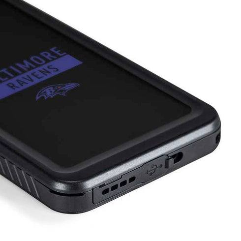 NFL Baltimore Ravens Black Performance Series Galaxy S24 Waterproof Case