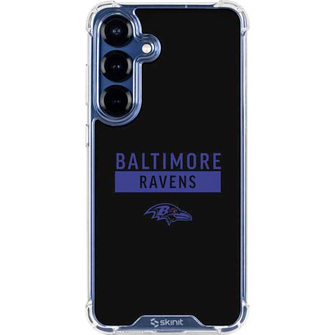 NFL Baltimore Ravens Black Performance Series Galaxy S25 Plus Clear Case