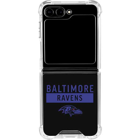 NFL Baltimore Ravens Black Performance Series Galaxy Z Flip6 Clear Case