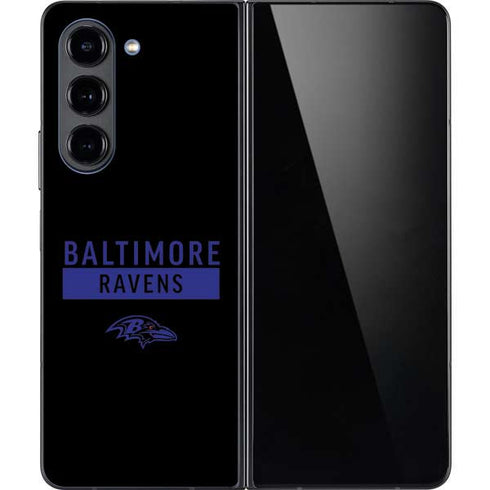 NFL Baltimore Ravens Black Performance Series Galaxy Z Fold5 5G Skin