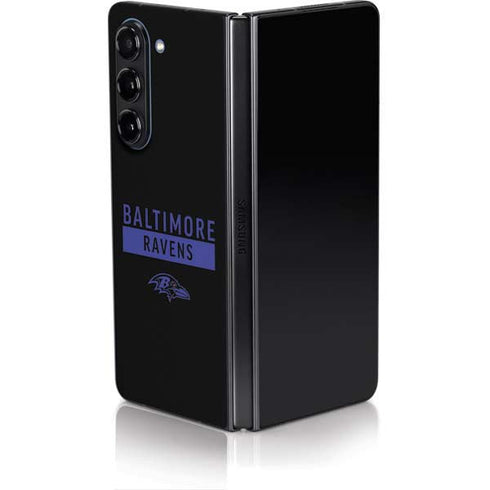 NFL Baltimore Ravens Black Performance Series Galaxy Z Fold5 5G Skin