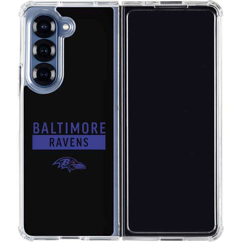 NFL Baltimore Ravens Black Performance Series Galaxy Z Fold6 Clear Case