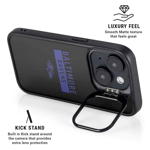 NFL Baltimore Ravens Black Performance Series iPhone 14 Plus Kickstand Case