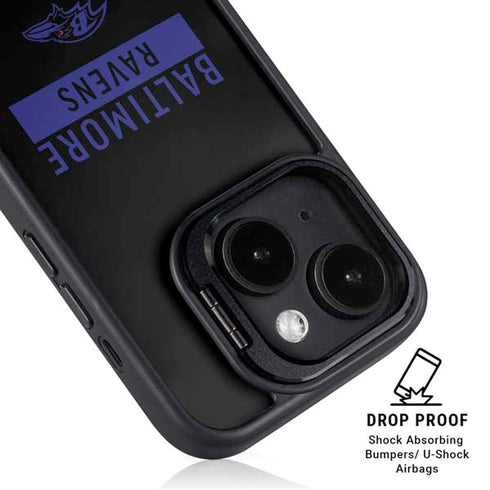 NFL Baltimore Ravens Black Performance Series iPhone 14 Plus Kickstand Case