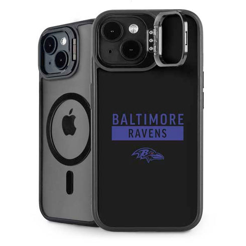 NFL Baltimore Ravens Black Performance Series iPhone 15 Plus Kickstand Case