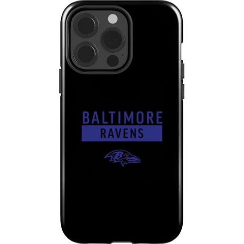 NFL Baltimore Ravens Black Performance Series iPhone 15 Pro Impact Case