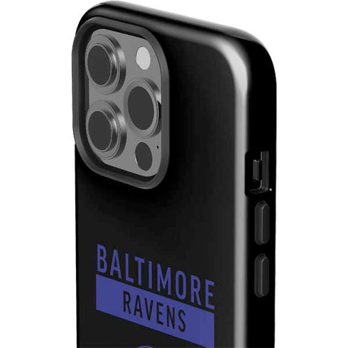 NFL Baltimore Ravens Black Performance Series iPhone 15 Pro Impact Case