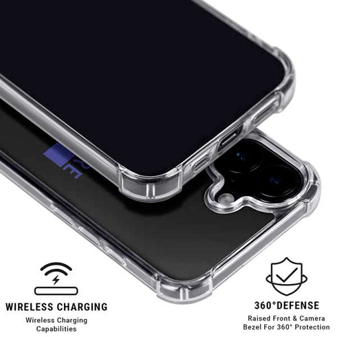 NFL Baltimore Ravens Black Performance Series iPhone 16 Plus Clear Case