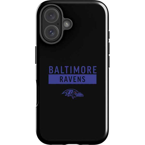 NFL Baltimore Ravens Black Performance Series iPhone 16 Plus Impact Case