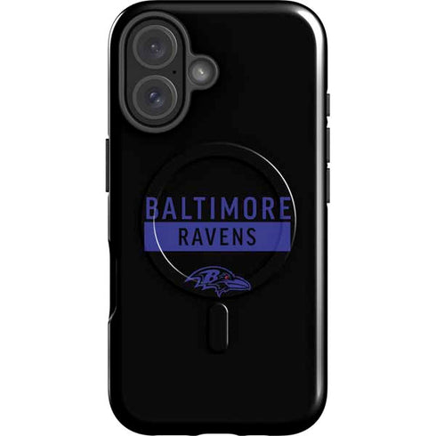 NFL Baltimore Ravens Black Performance Series iPhone 16 Plus Magsafe Impact Case