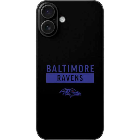 NFL Baltimore Ravens Black Performance Series iPhone 16 Plus Skin