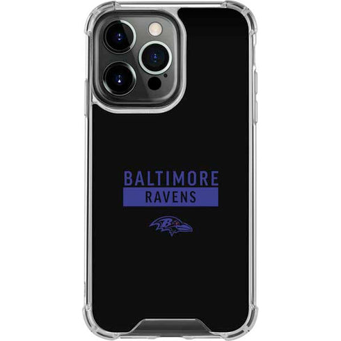 NFL Baltimore Ravens Black Performance Series iPhone 16 Pro Clear Case