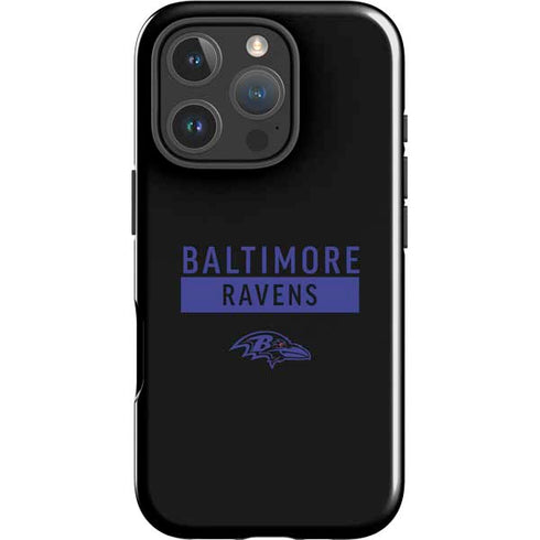 NFL Baltimore Ravens Black Performance Series iPhone 16 Pro Impact Case