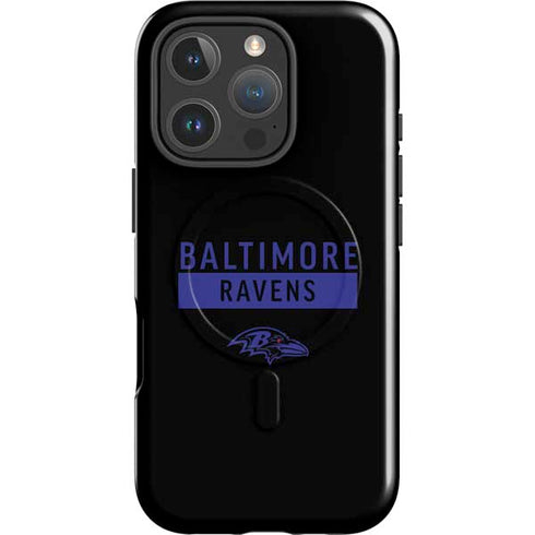 NFL Baltimore Ravens Black Performance Series iPhone 16 Pro Magsafe Impact Case