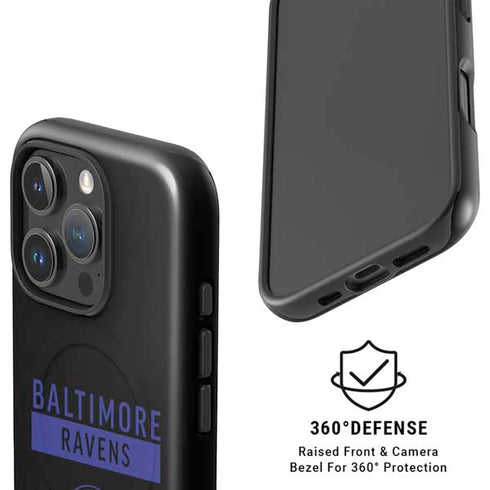 NFL Baltimore Ravens Black Performance Series iPhone 16 Pro Magsafe Impact Case