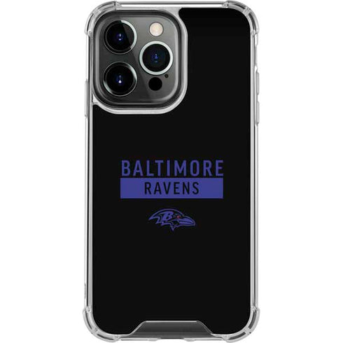 NFL Baltimore Ravens Black Performance Series iPhone 16 Pro Max Clear Case