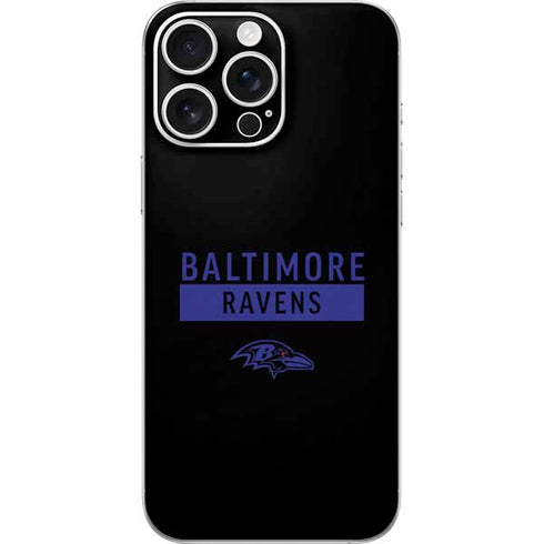 NFL Baltimore Ravens Black Performance Series iPhone 16 Pro Max Skin
