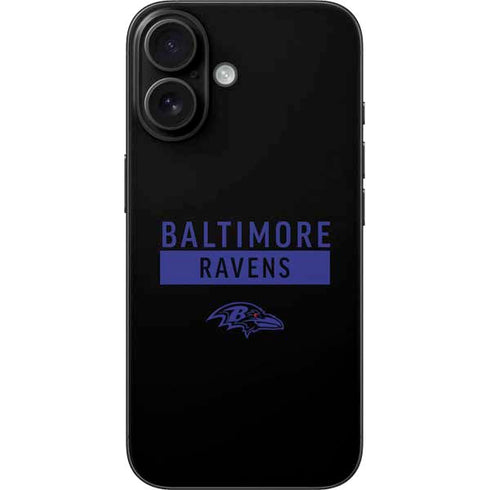 NFL Baltimore Ravens Black Performance Series iPhone 16 Skin