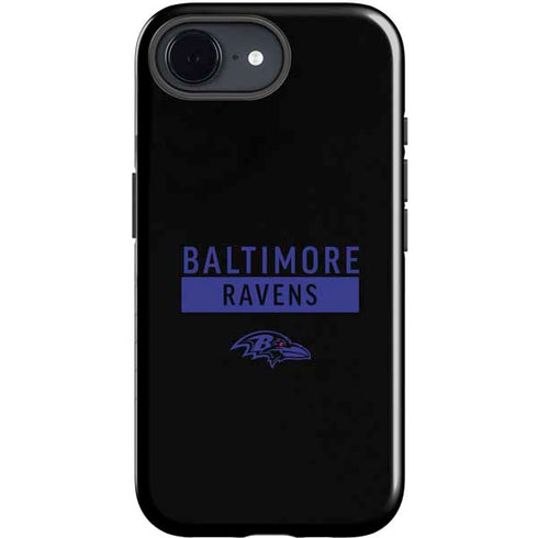 NFL Baltimore Ravens Black Performance Series iPhone 16e Impact Case