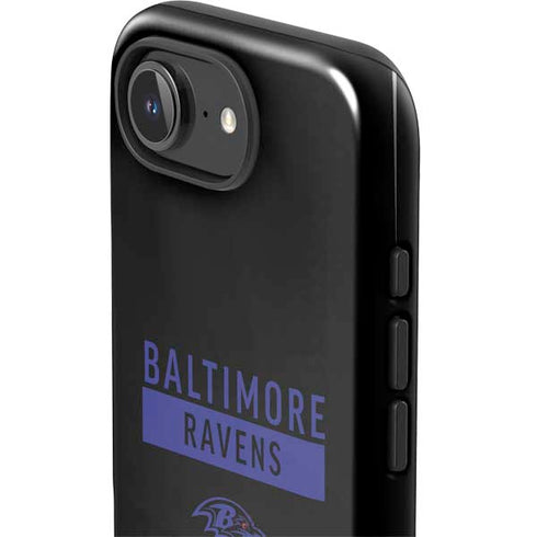 NFL Baltimore Ravens Black Performance Series iPhone 16e Impact Case