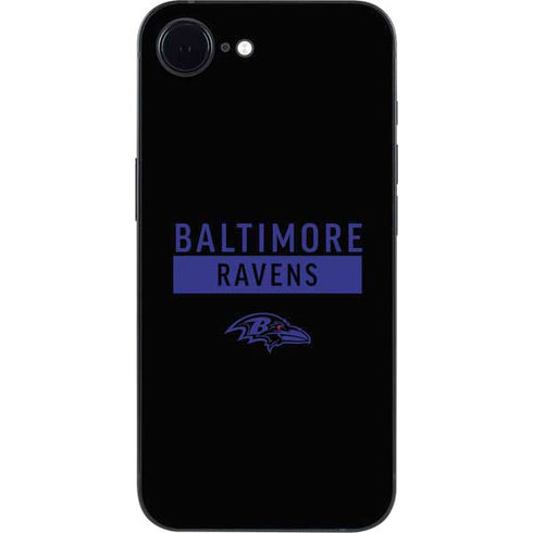 NFL Baltimore Ravens Black Performance Series iPhone 16e Skin